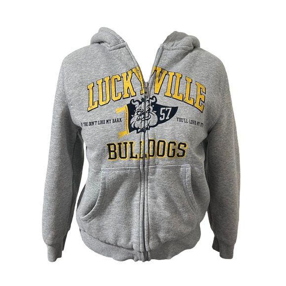 Lucky Brand Full Zip Gray Hoodie Boy’s Size M 10/12 - Picture 3 of 11